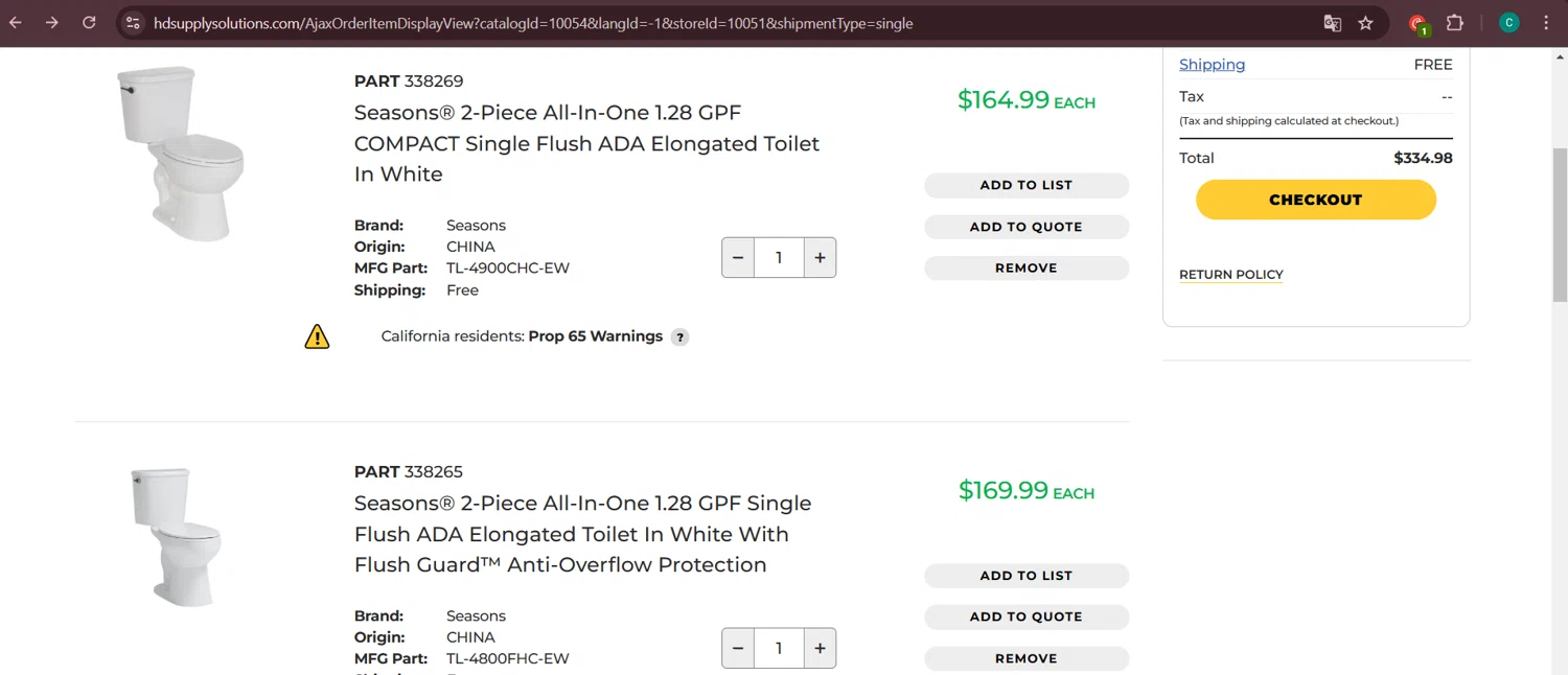 HD Supply Facilities Maintenance promo code screenshot showing code DV5 applied at HD Supply Facilities Maintenance checkout page. Uploaded by SimplyCodes community member Negritoo on Mar 3, 2025
