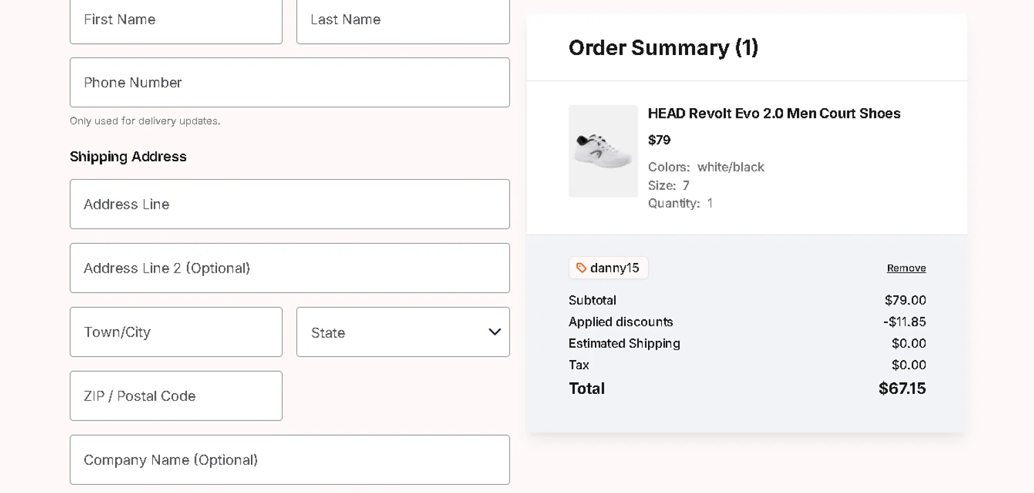 HEAD checkout page showing HEAD discount code box | Screenshot taken by SimplyCodes community member on Jan 14, 2026