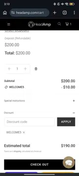 welcome5 coupon verification screenshot