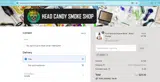 Head Candy Smoke Shop coupon verification screenshot