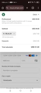BILAL20 coupon verification screenshot