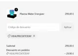 Healflux coupon verification screenshot