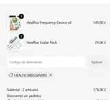 Healflux coupon verification screenshot