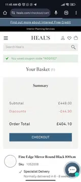 N0Q032 coupon verification screenshot