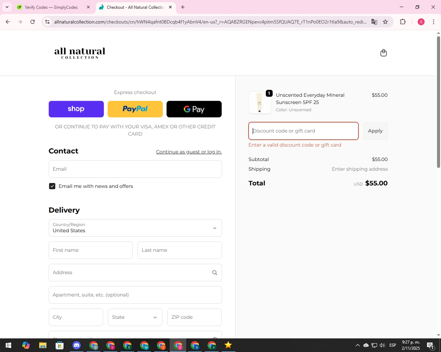 Health Evolution promo code screenshot showing code RUDYD10 applied at Health Evolution checkout page. Uploaded by SimplyCodes community member 00000056 on Nov 3, 2025