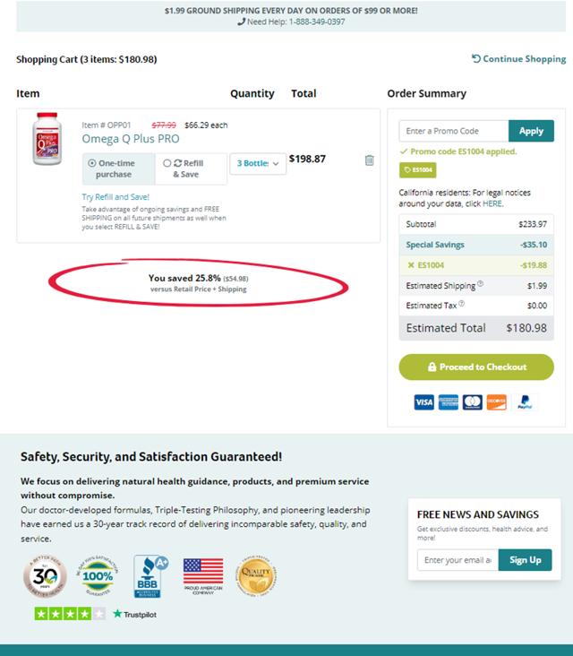 Healthy Directions checkout page showing Healthy Directions promo code box | Screenshot taken by SimplyCodes community member on Apr 25, 2024