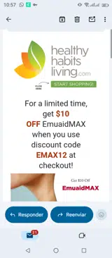 EMAX12 coupon verification screenshot