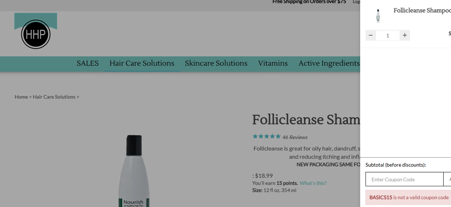 Healthy Hair Plus coupon code screenshot showing code AUTUMN applied at Healthy Hair Plus checkout page. Uploaded by SimplyCodes community member Olorinnnnn on Sep 21, 2025