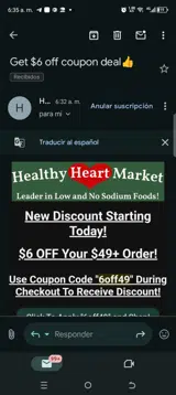 6off49 coupon verification screenshot