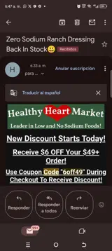 6off49 coupon verification screenshot
