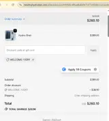 Healthy Hydration coupon verification screenshot