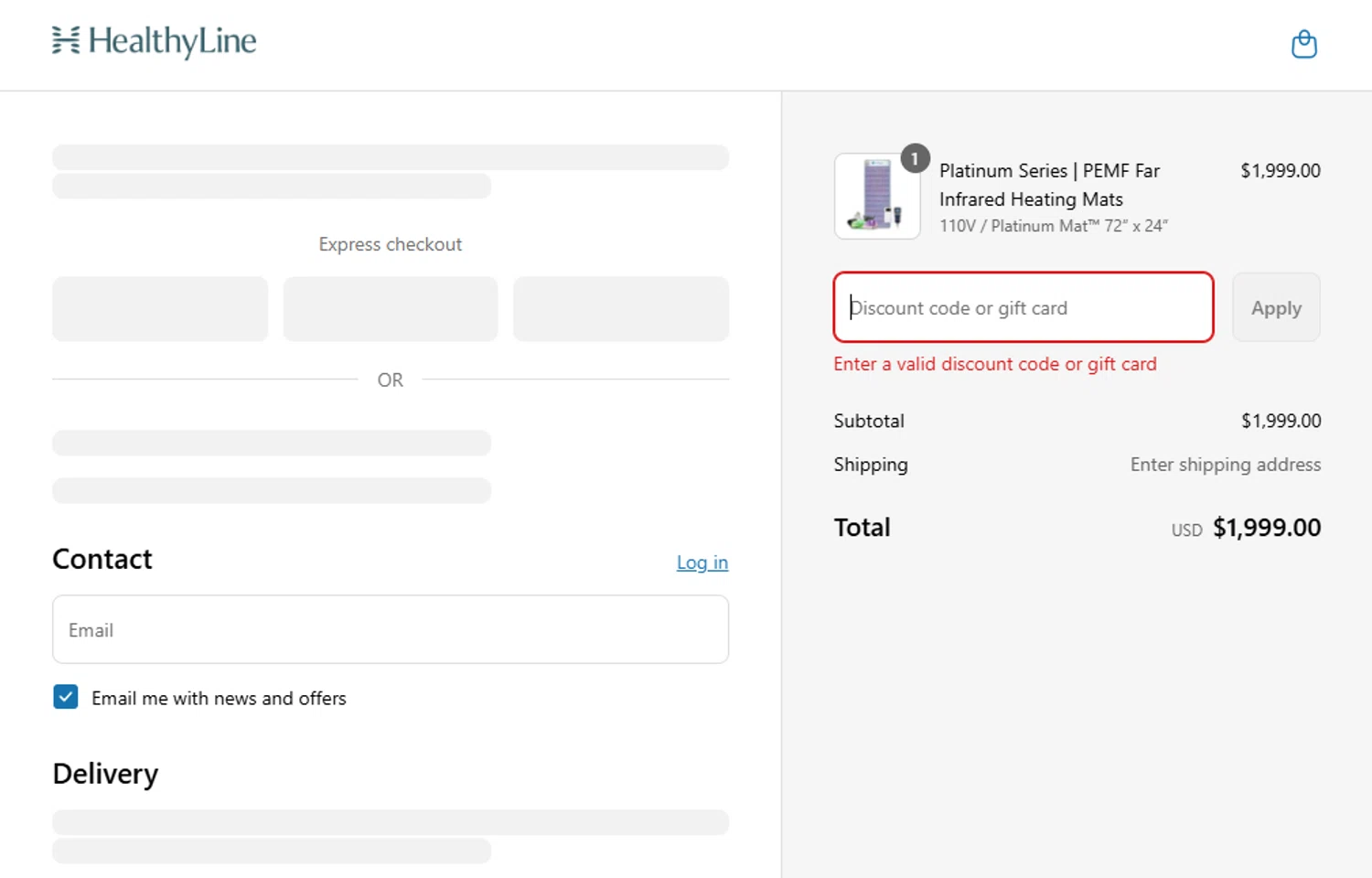 Healthy Line coupon code screenshot showing code FusionHealing10fs applied at Healthy Line checkout page. Uploaded by SimplyCodes community member GoldPhoenix3793 on Jun 11, 2025