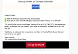 Healthy Meals Direct coupon verification screenshot