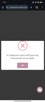 bf25 coupon verification screenshot