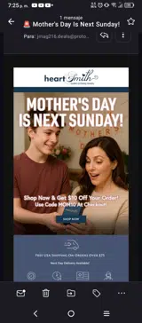MOM10 coupon verification screenshot