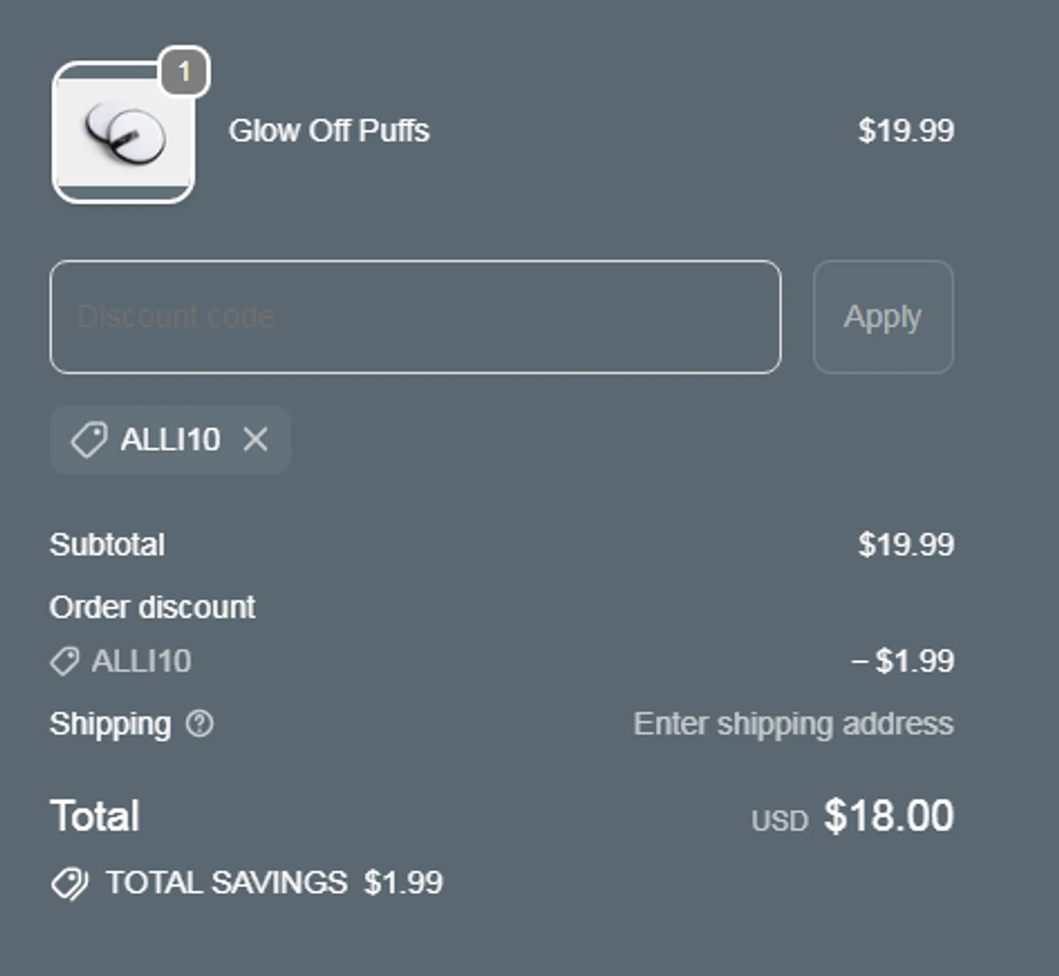 Heart and Soul Society promo code screenshot showing code ALLI10 applied at Heart and Soul Society checkout page. Uploaded by SimplyCodes community member RonaldAcunaJr on Feb 18, 2026