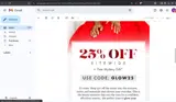 GLOW25 coupon verification screenshot
