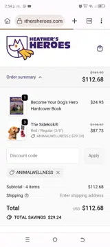 ANIMALWELLNESS coupon verification screenshot