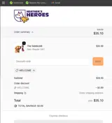 WELCOME coupon verification screenshot