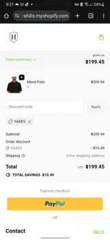 YAXE5 coupon verification screenshot