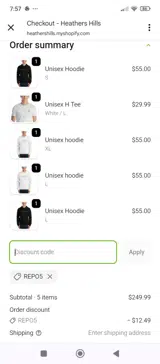 REPO5 coupon verification screenshot