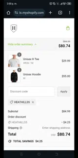 HeatHills5 coupon verification screenshot
