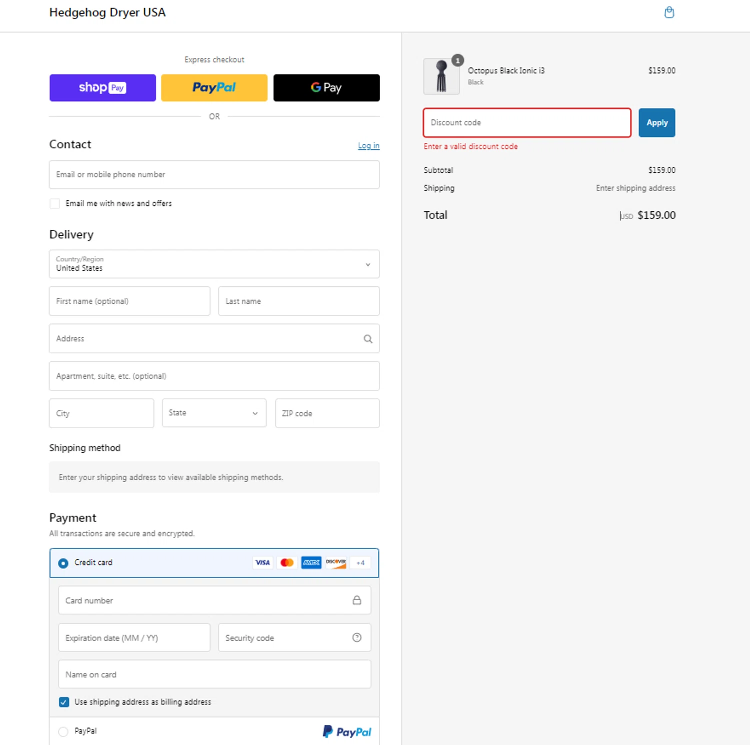Hedgehog Dryer USA promo code screenshot showing code USA25 applied at Hedgehog Dryer USA checkout page. Uploaded by SimplyCodes community member Yonaikeryriarte08 on Feb 8, 2025