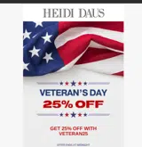 VETERAN25 coupon verification screenshot