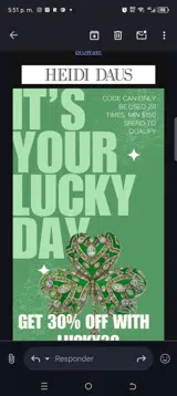 Lucky30 coupon verification screenshot