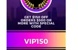 VIP150 coupon verification screenshot