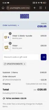 UPDATEPAYMENT15 coupon verification screenshot