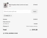 CHELI10 coupon verification screenshot