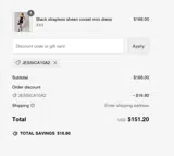 JESSICA10A2 coupon verification screenshot