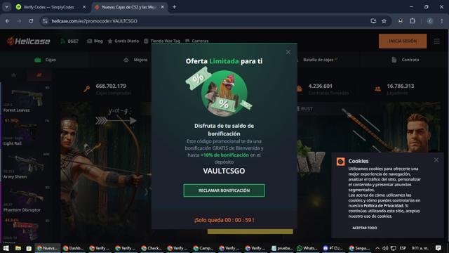 Hellcase checkout page showing Hellcase promo code box | Screenshot taken by SimplyCodes community member on Sep 16, 2025