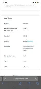 helloo20 coupon verification screenshot