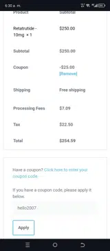 hello2007 coupon verification screenshot