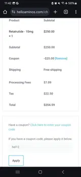 hel12 coupon verification screenshot