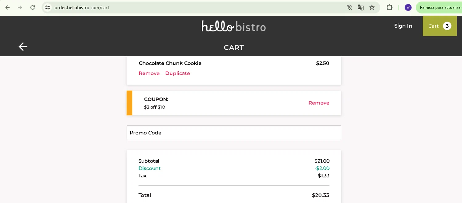 Hello Bistro Coupons 3 Off September 2024