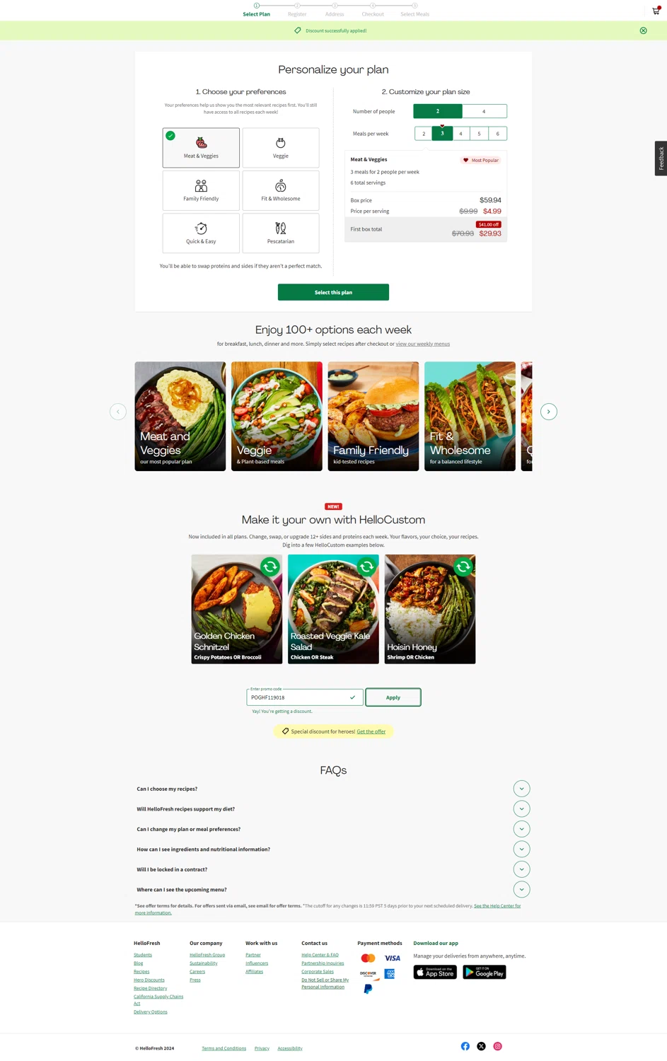 HelloFresh Promo Codes 75 Off January 2024