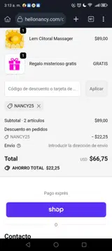 Hello Nancy coupon verification screenshot