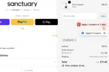 Sanctuary coupon verification screenshot