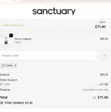Sanctuary coupon verification screenshot