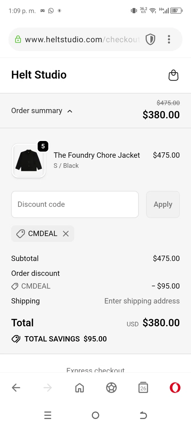 Helt Studio checkout page showing Helt Studio promo code box | Screenshot taken by SimplyCodes community member on Feb 17, 2026
