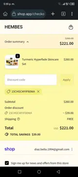 15CHGCMYIF80WA coupon verification screenshot