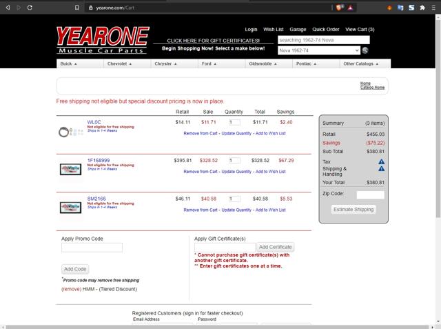 Hemmings Motor News checkout page showing Hemmings Motor News promo code box | Screenshot taken by SimplyCodes community member on Nov 28, 2020