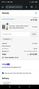 Save10 coupon verification screenshot