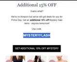 MYSTERYFLASH coupon verification screenshot