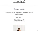 FINALSALE coupon verification screenshot