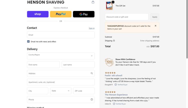 Henson Shaving Coupons & w/Code Discounts Feb 2026