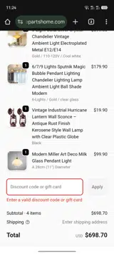 LIGHTUP20 coupon verification screenshot